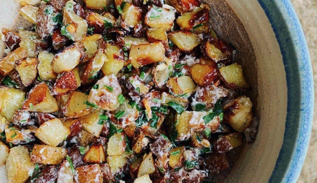 Truly the most delicious roasted potato salad I have ever had.