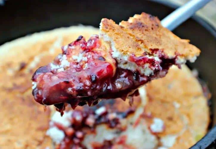 This 3-Ingredient Dutch oven dessert for camping is good served cold or hot.