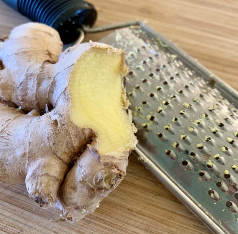 Fresh ginger can be frozen and easily grated into any recipe with ease!