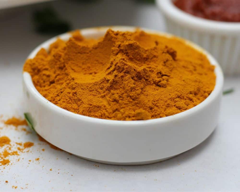 This powdered turmeric is an essential ingredient in Dutch oven chicken and potatoes.