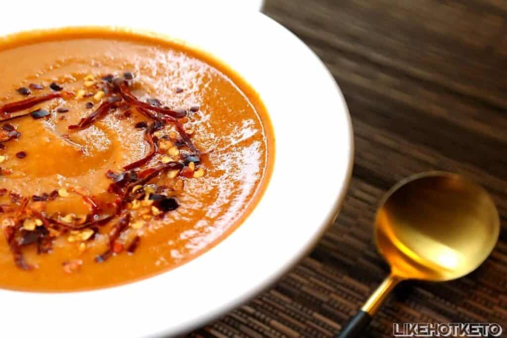 Exotic pumpkin coconut soup made from canned ingredients is easy to make and healthy too!