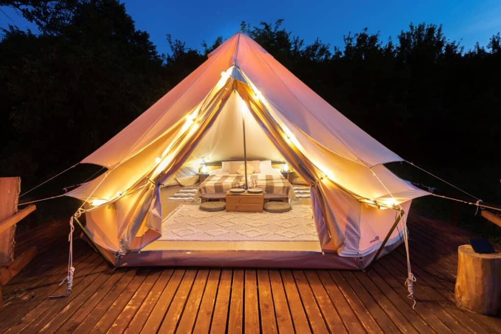 Camping in style is an easier way to be introduced to camping for those who want to hold onto the comforts of home.
