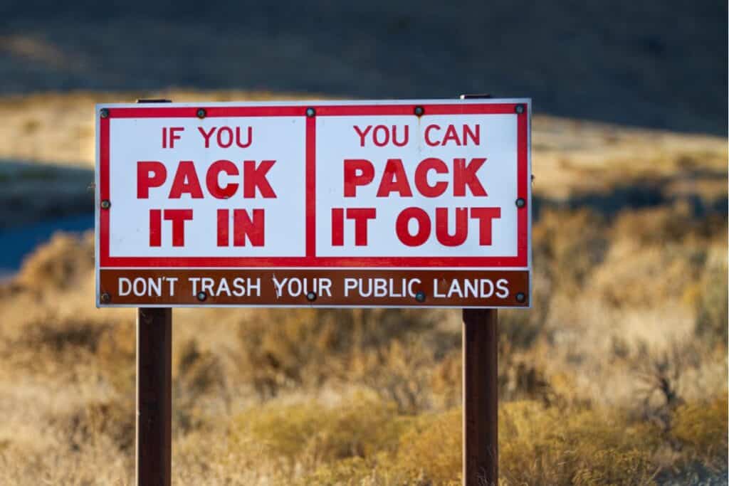 Leave no trace is a respectful camping tip for all to make sure we respect the environment.