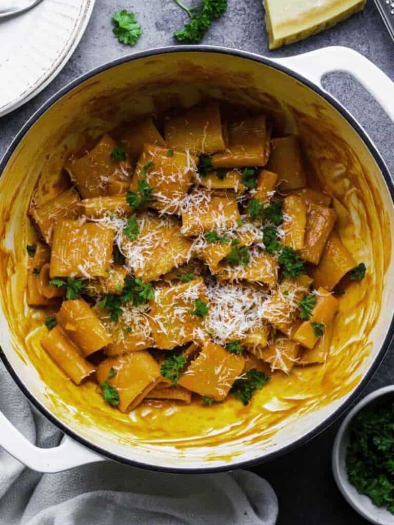 Gochujang pasta is a cozy comforting meal to consider when camping.