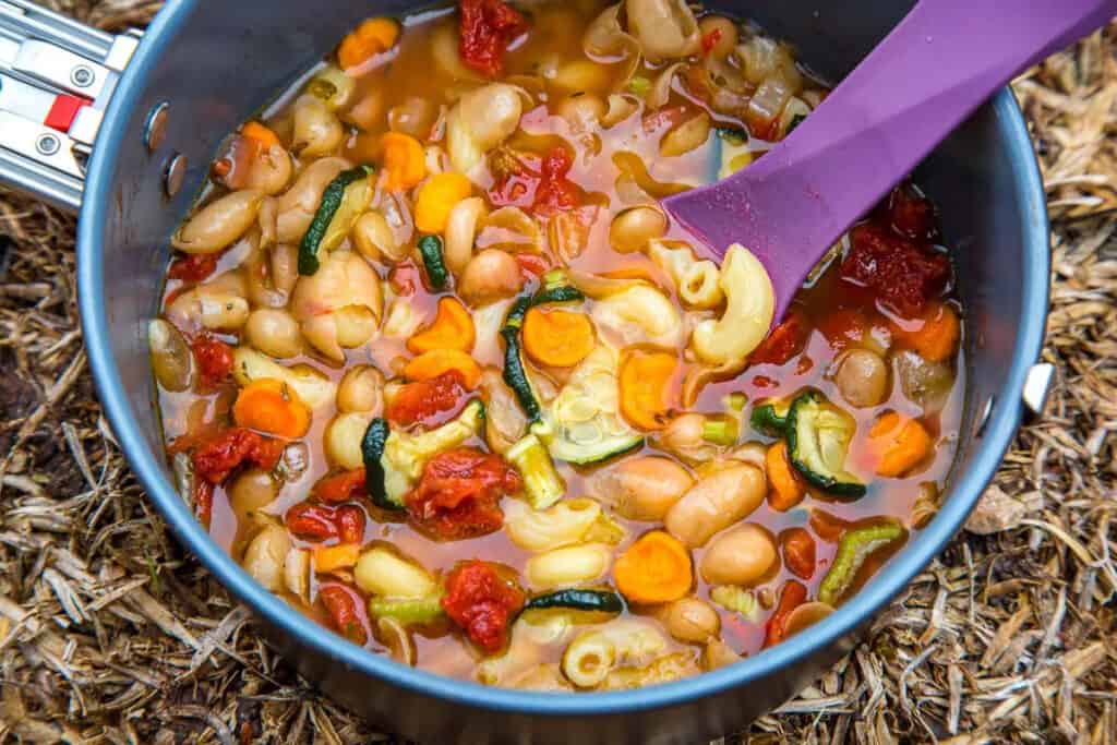 Dehydrated soup is a must for backpackers looking to shed some pack weight on the trail!