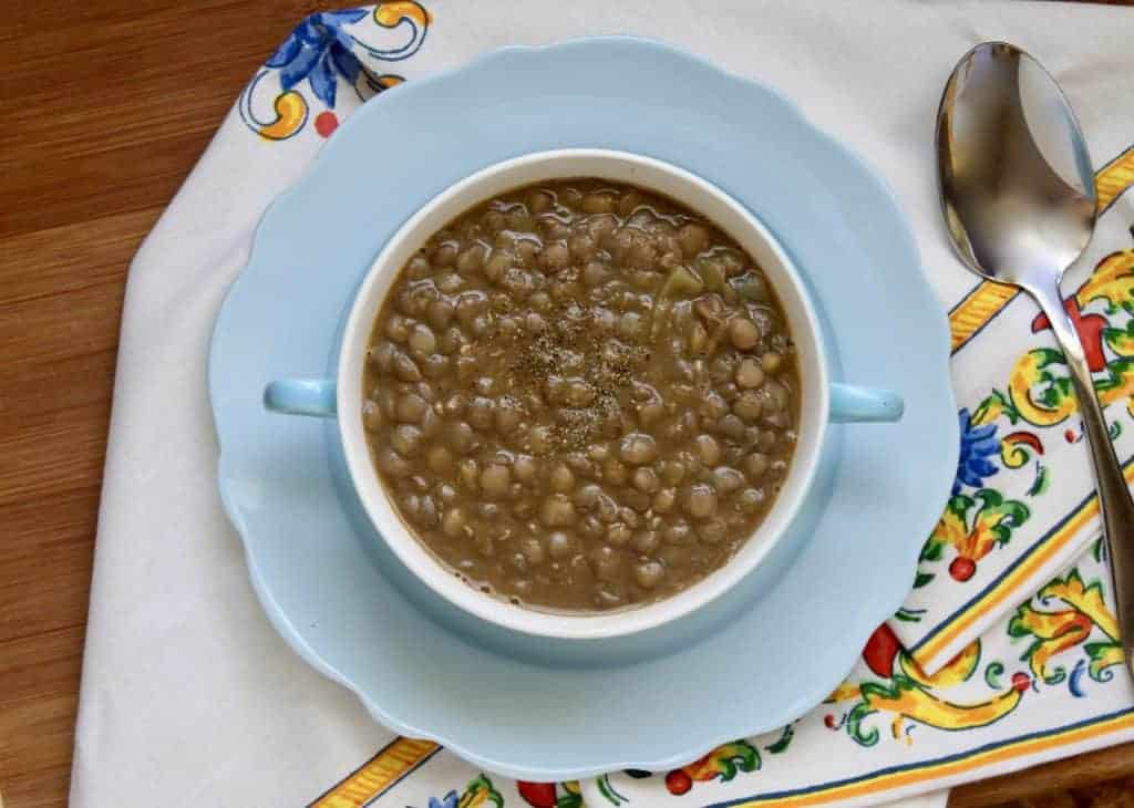 This five minute lentil soup is one of the easiest camping soup recipes for a quick meal.