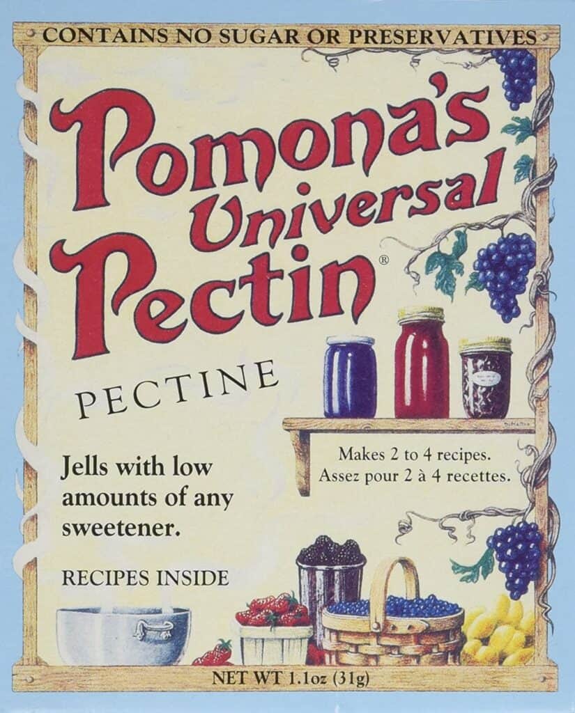 Pomona's Universal Pectin is the pectin of choice for this strawberry rhubarb freezer jam recipe.