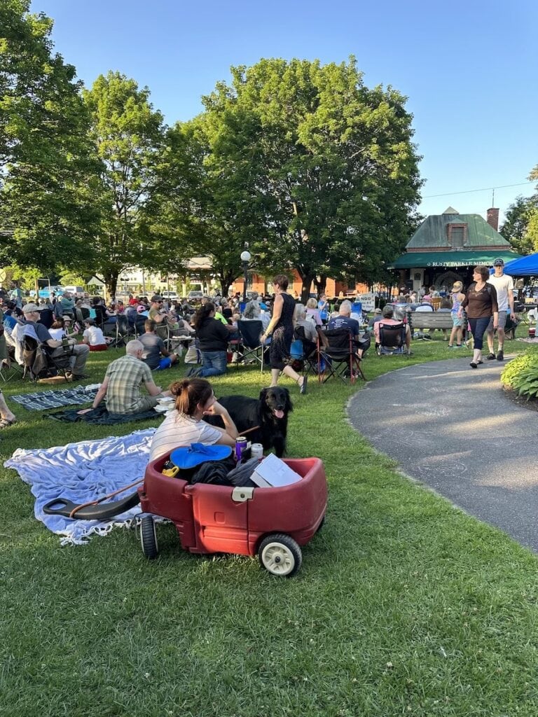 Rusty Memorial Park hosts Concerts on the Green every Thursday evening in the summer.