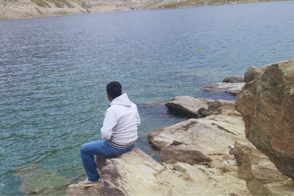 Jeans have a more durable surface so sitting on rocks is no match for them!