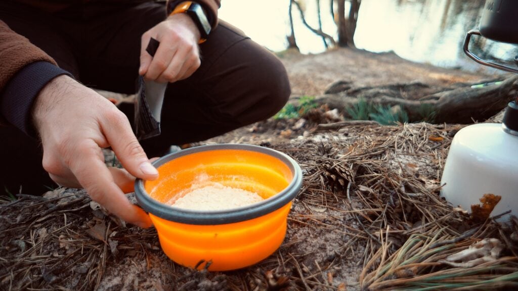 Sea to Summit's collapsible bowls work really well for backpacking oatmeal.