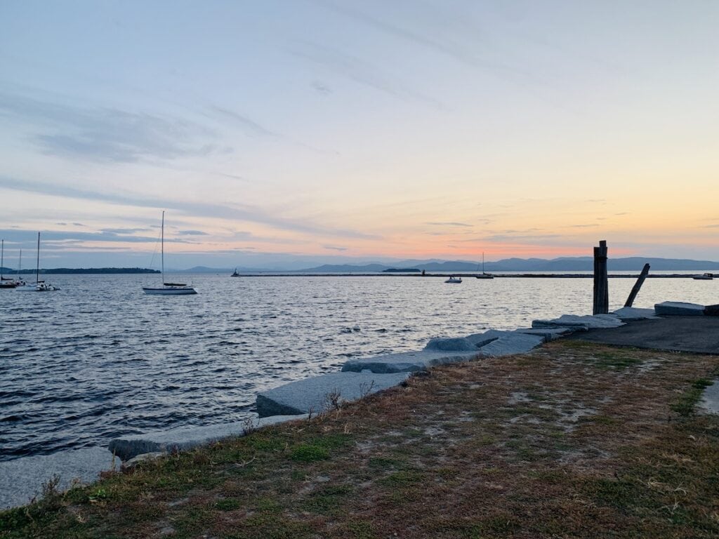 The Burlington waterfront is an ideal place to sit and observe the Vermont eclipse 2024.